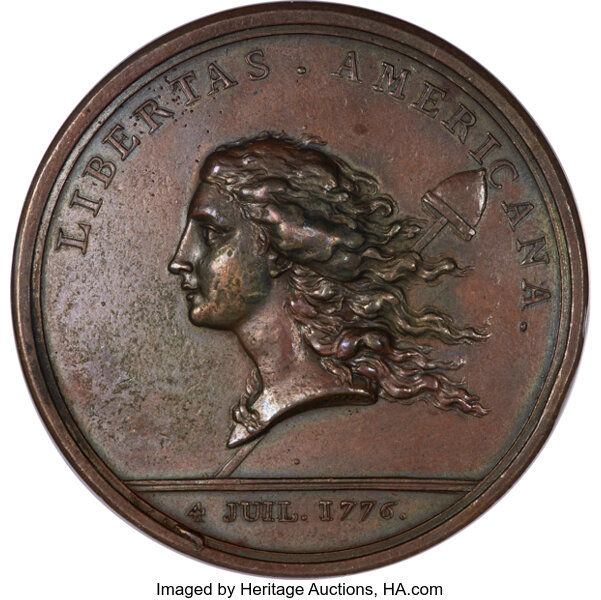 image for: (1781) Libertas Americana Medal, Bronze, AU53 NGC. Betts-615, Loubat-14....