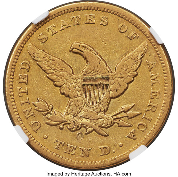 image for: 1855-O $10 -- Obverse Struck Through -- XF45 NGC. Winter-1....