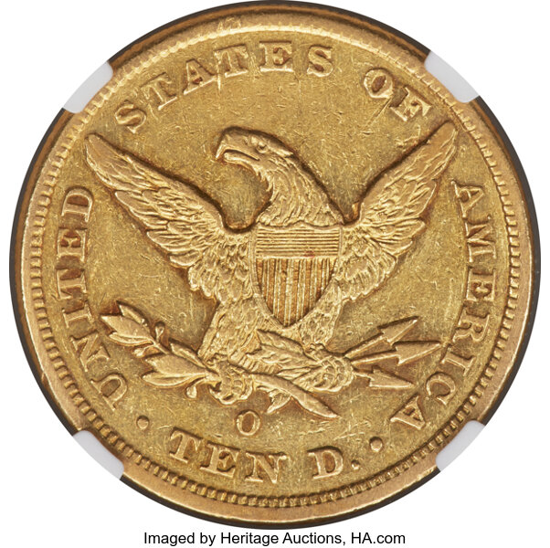 image for: 1858-O $10 AU53 NGC. Winter-1....