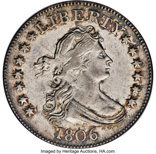 image for: 1806 25C B-7, R.5, AU58 NGC....