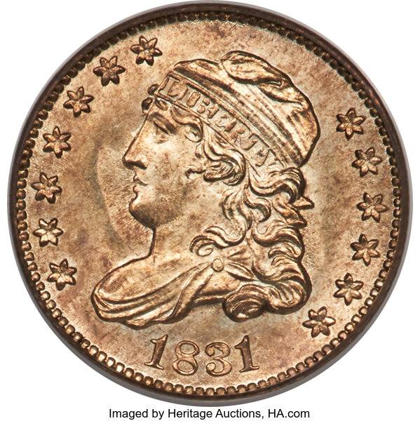 image for: 1831 H10C V-1, LM-6, R.1, MS67 PCGS....