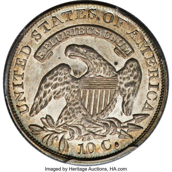 image for: 1835 10C JR-3, R.2, MS63+ PCGS. CAC....