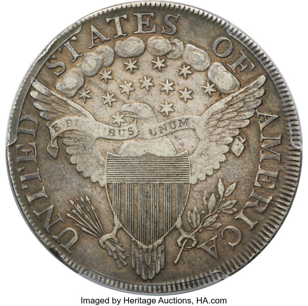 image for: 1799/8 $1 13 Stars Reverse, B-2, BB-143, R.4, VF25 PCGS....