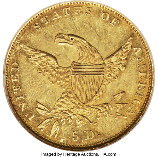 image for: 1835 $5 HM-2, R.3, MS60 NGC....