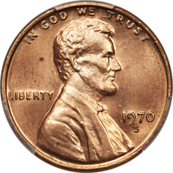 image for: 1970-S 1C Large Date, Doubled Die Obverse, FS-101, MS65 Red PCGS....