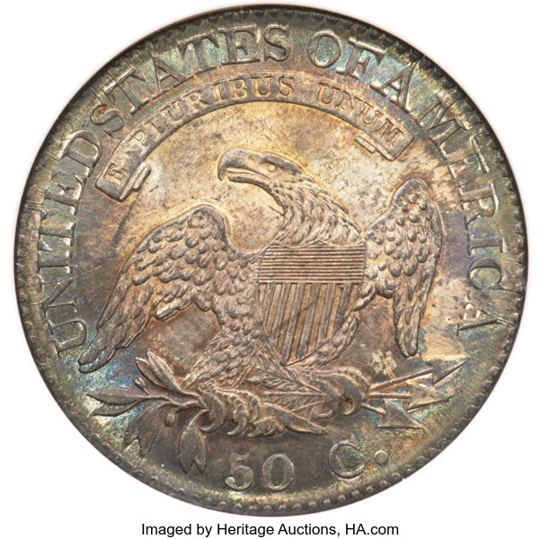 image for: 1825 50C O-101, R.1, MS64 NGC....