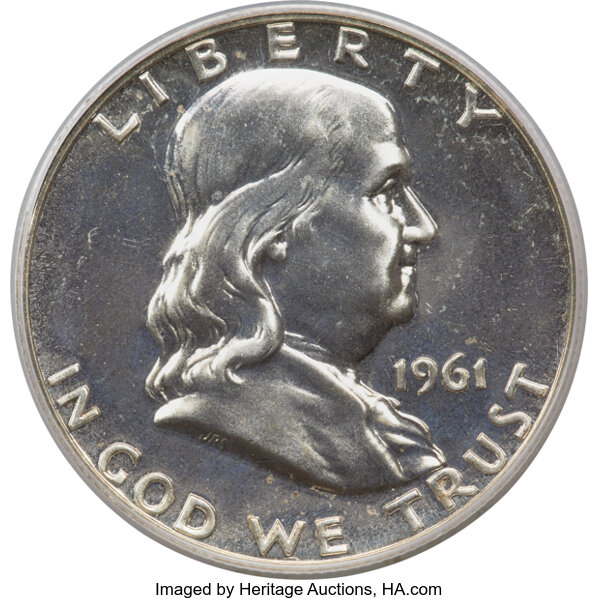 image for: 1961 50C Doubled Die Reverse, FS-801, PR67 PCGS....