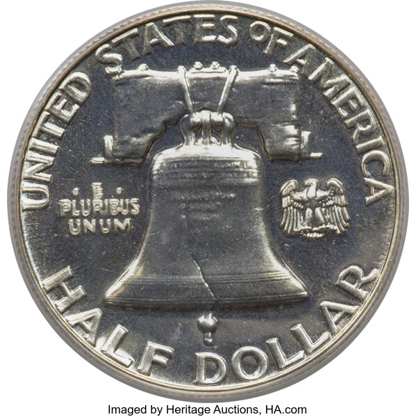 image for: 1961 50C Doubled Die Reverse, FS-801, PR67 PCGS....