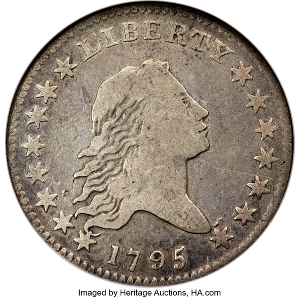 image for: 1795 50C Two Leaves, O-119, T-1, R.3, VF30 NGC....