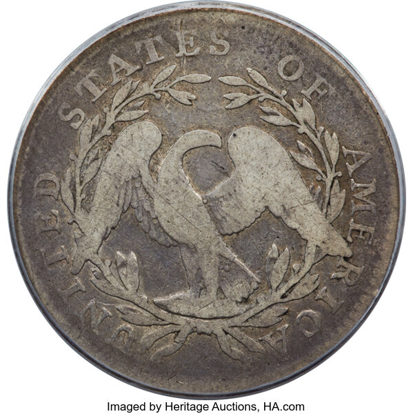 image for: 1795 50C 2 Leaves, O-110, T-21, R.3, Fine 12 PCGS....