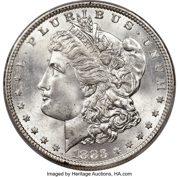 1883 $1 MS67+ PCGS. CAC....