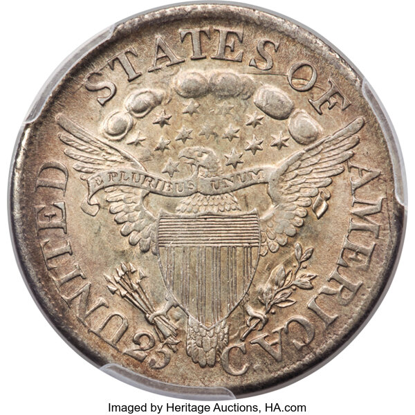 image for: 1807 25C B-1, R.2, AU53 PCGS....