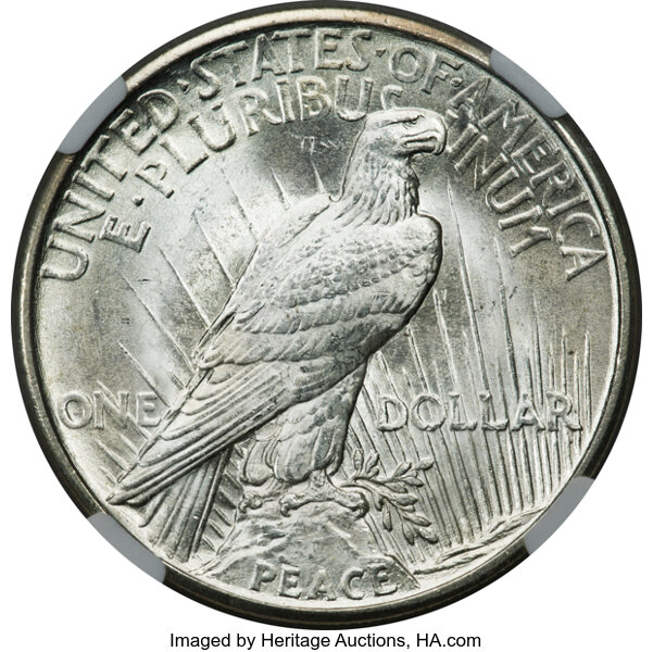 1921 $1  Peace, High Relief MS60 thumbnail 16