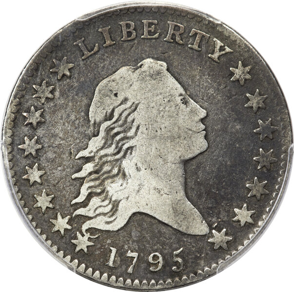 image for: 1795 50C Two Leaves, O-119, T-1, R.3, Fine 12 PCGS....