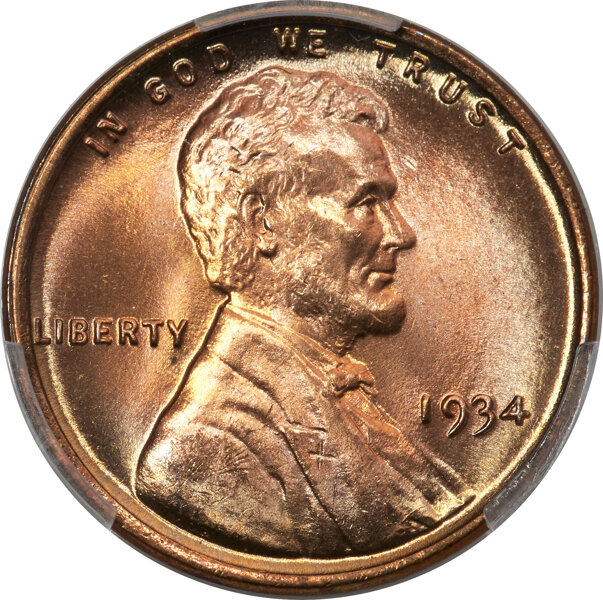 1934 1C MS68 Red PCGS....