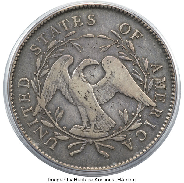 image for: 1795 $1 Flowing Hair, Two Leaves, B-1, BB-21, R.2, VF20 PCGS....