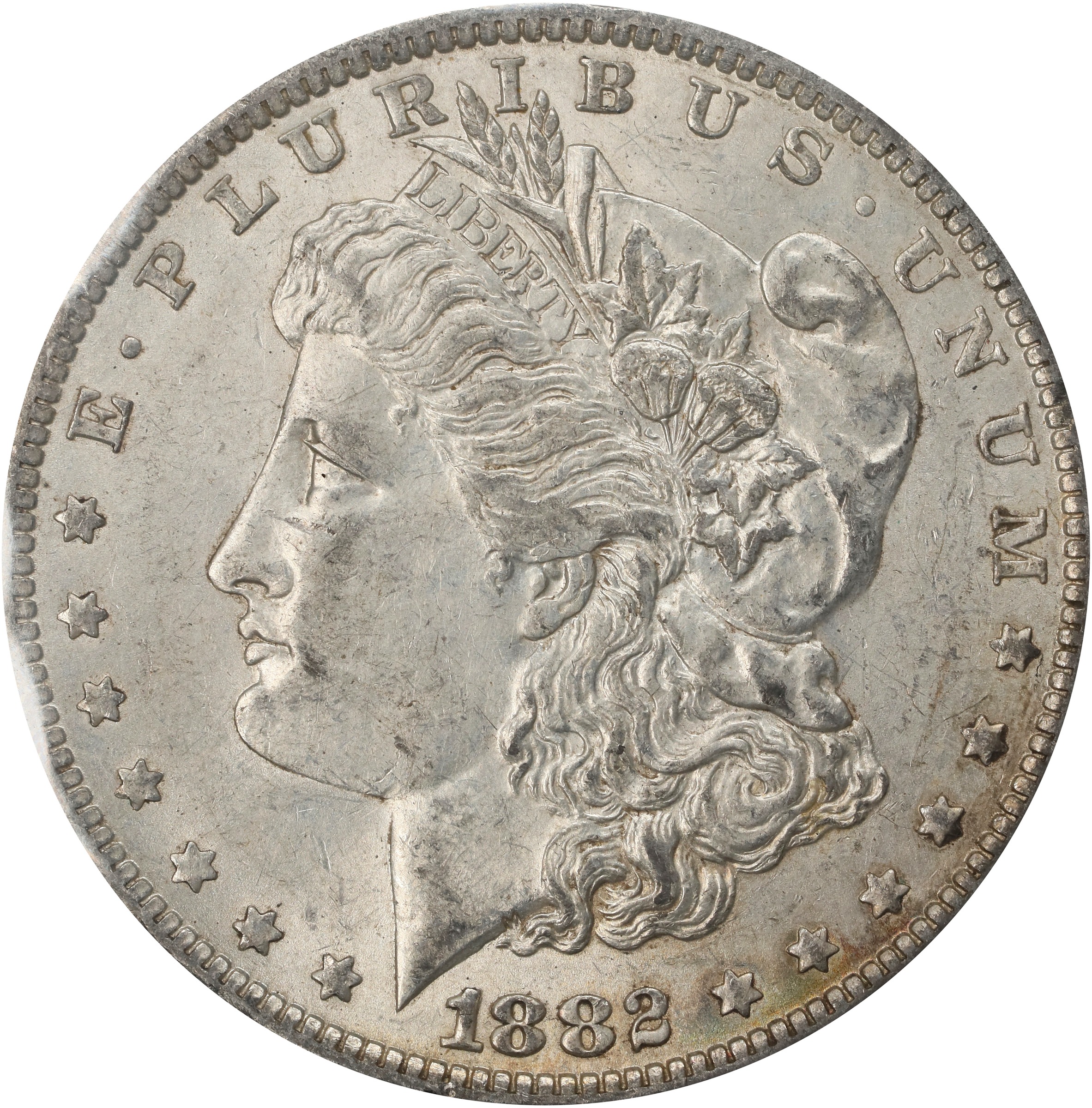 image for: 1882-O GSA Morgan Silver Dollar. GSA Soft Pack. About Uncirculated (Uncertified).