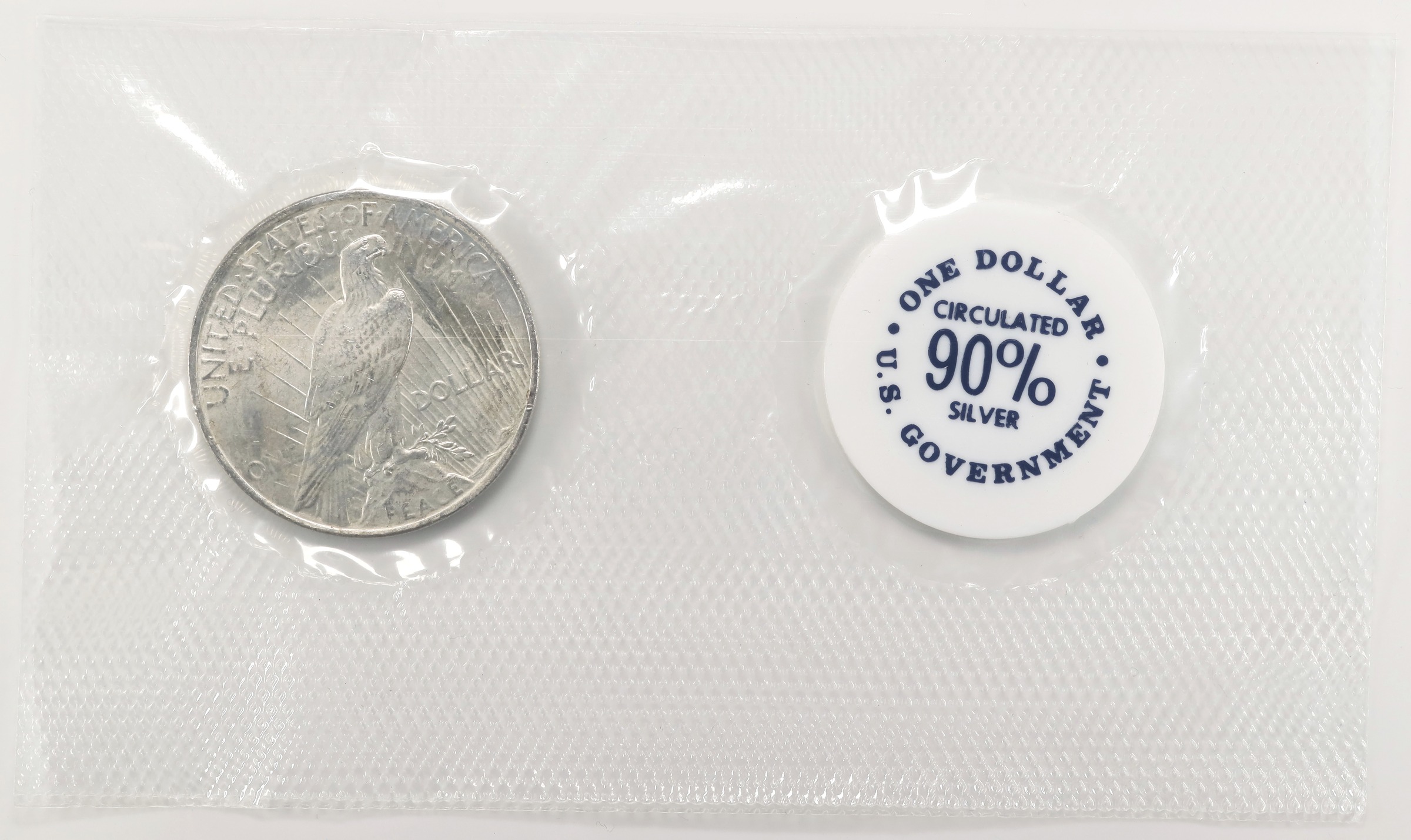 image for: 1923 GSA Peace Silver Dollar. GSA Soft Pack. Mint State (Uncertified).