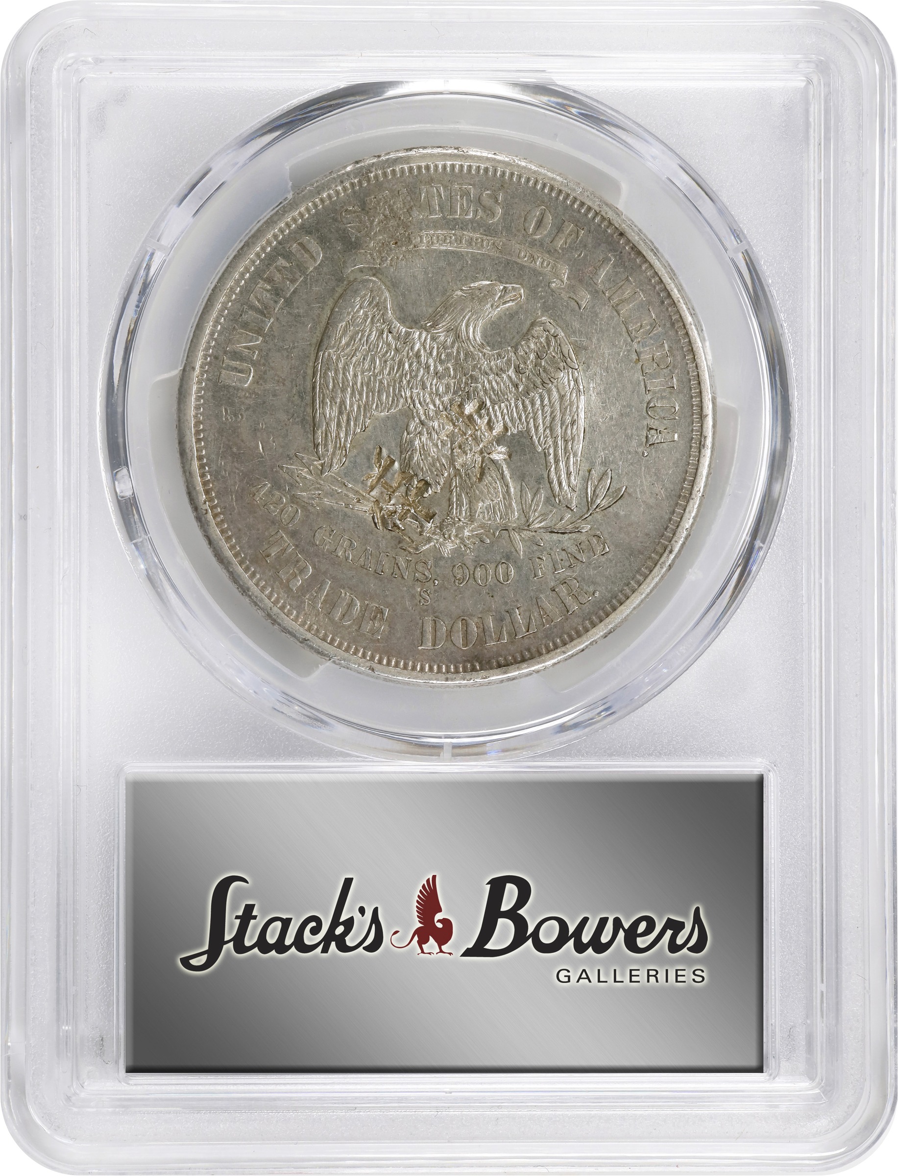 image for: 1874-S Trade Dollar. Chop Mark. AU Details--Harshly Cleaned (PCGS).