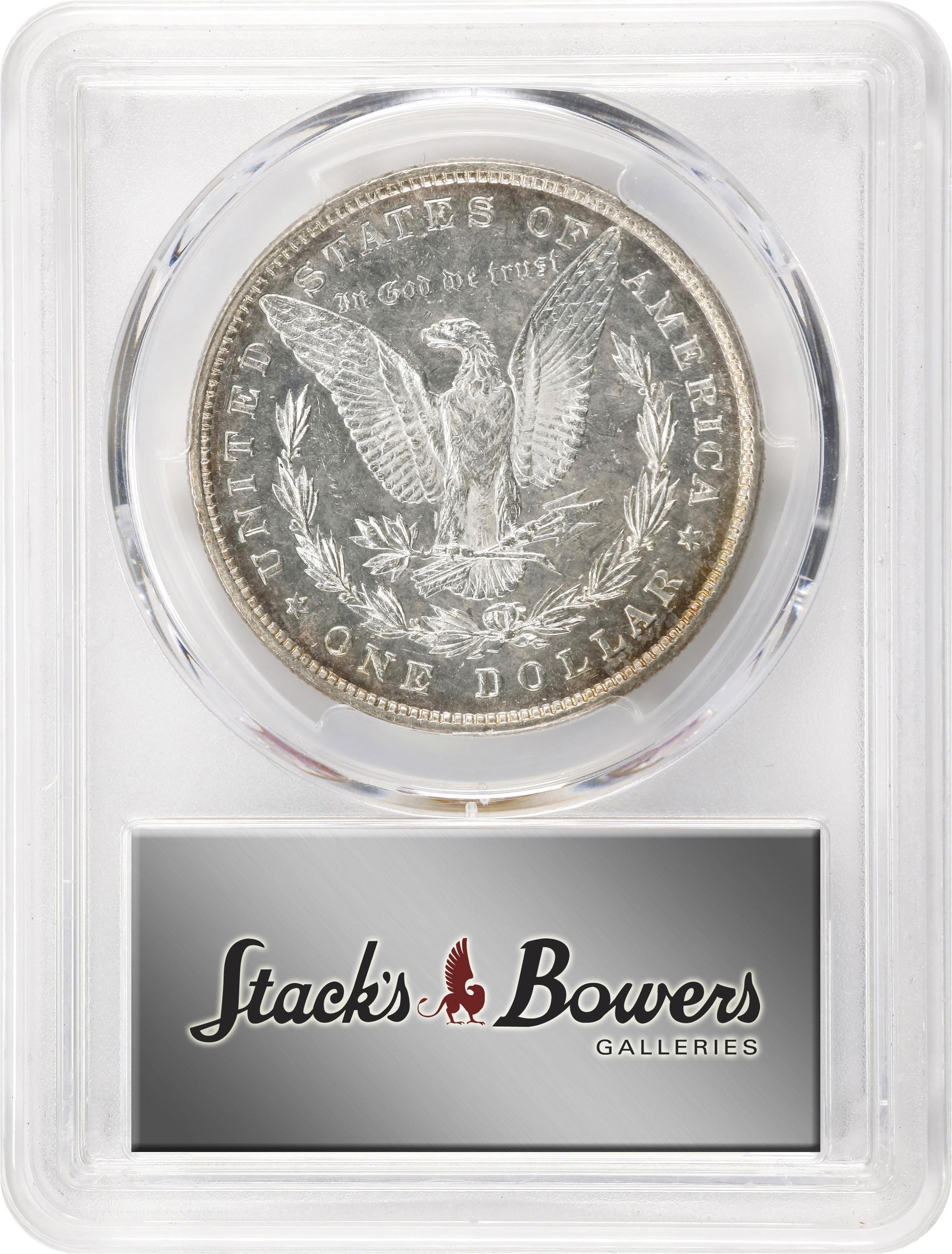 image for: 1878 Morgan Silver Dollar. 8 Tailfeathers. VAM-23. Top 100 Variety. Doubled Profile, Crazy Lips. MS-63 DMPL (PCGS).