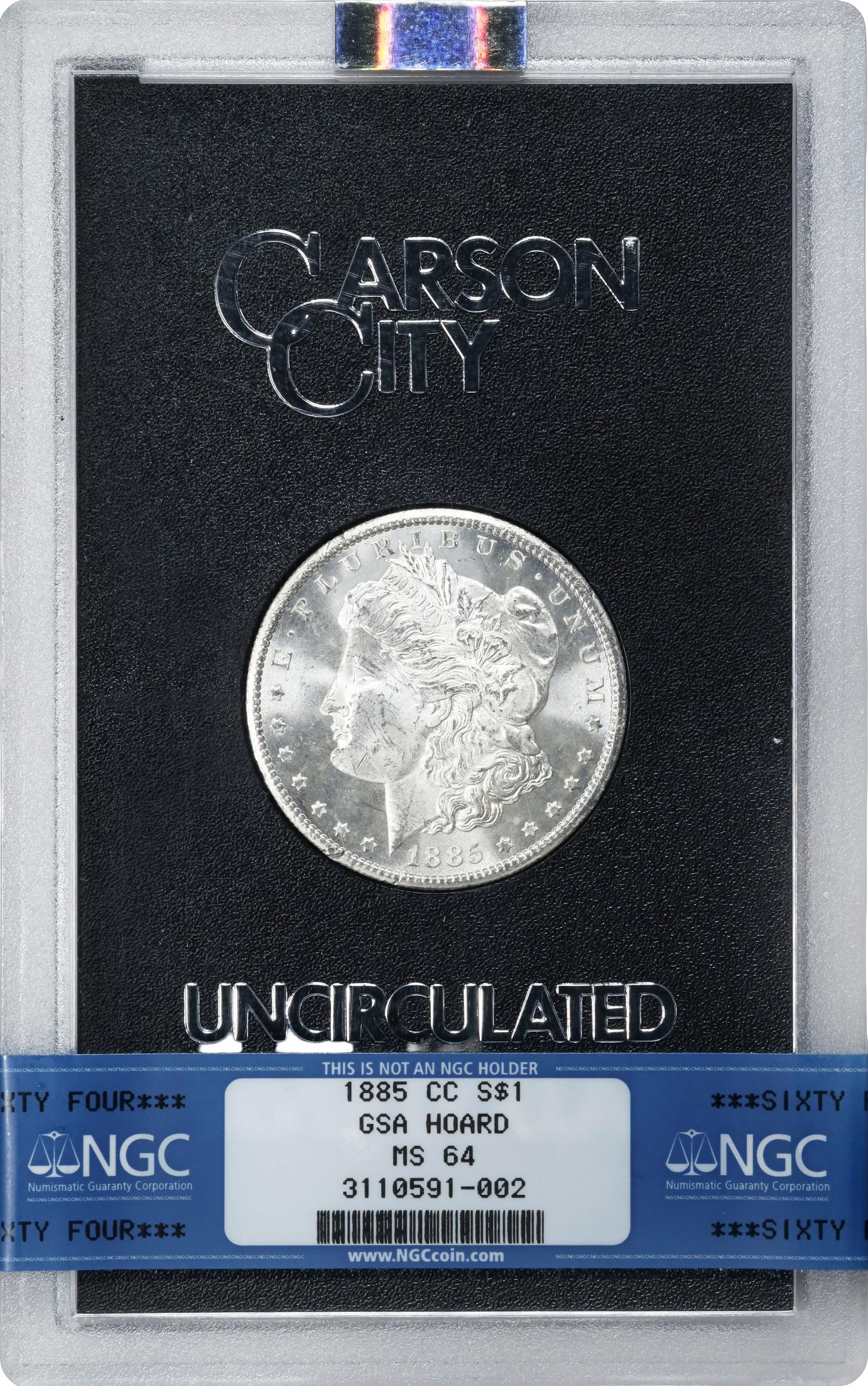 image for: 1885-CC GSA Morgan Silver Dollar. MS-64 (NGC).