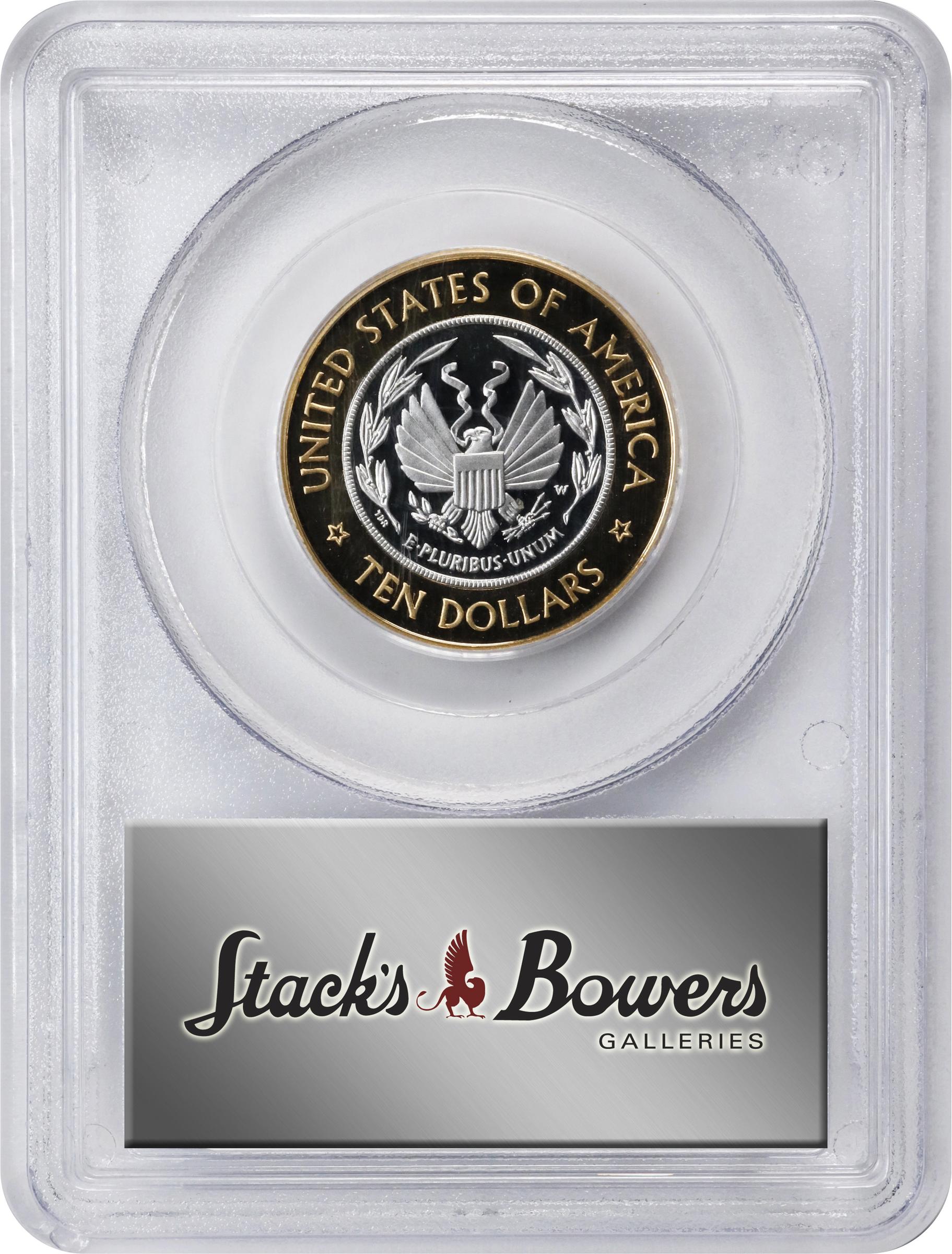 2000 W Library of Congress Bicentennial Bi Metallic $10 PR Values