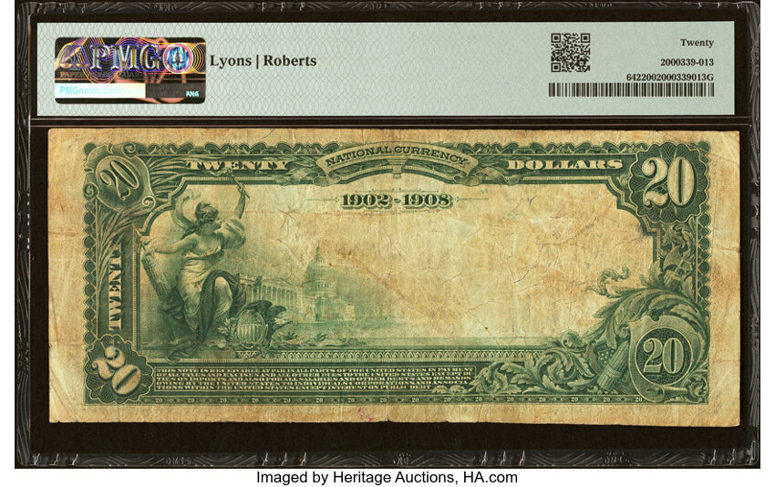 image for: Emporium, PA - $20 1902 Date Back Fr. 642 The First National Bank Ch. # (E)3255 PMG Very Fine 20....