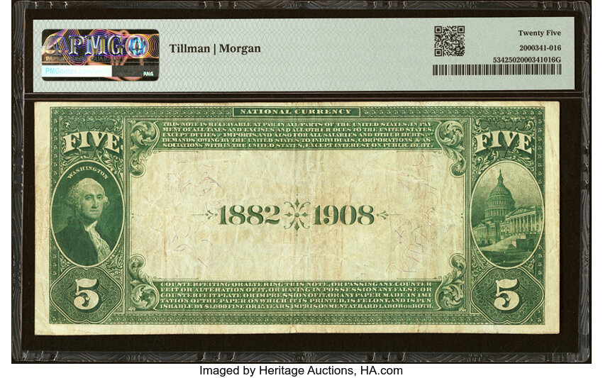 image for: Lebanon, PA - $5 1882 Date Back Fr. 534 The Peoples National Bank Ch. # (E)4955 PMG Very Fine 25....