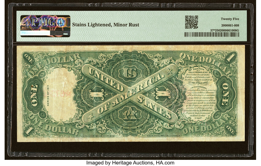 image for: Fr. 37* $1 1917 Legal Tender Star Note PMG Very Fine 25....