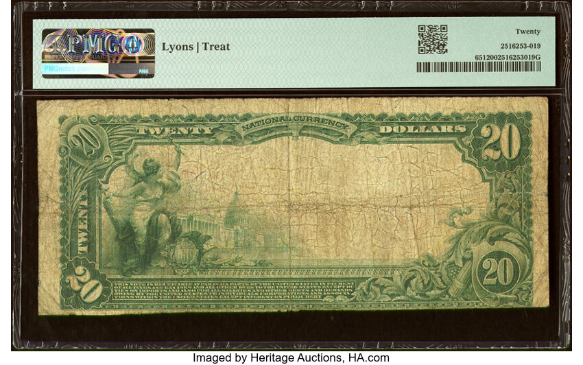 image for: Hammond, IN - $20 1902 Plain Back Fr. 651 The Citizens German National Bank Ch. # (M)8199 PMG Very Fine 20....