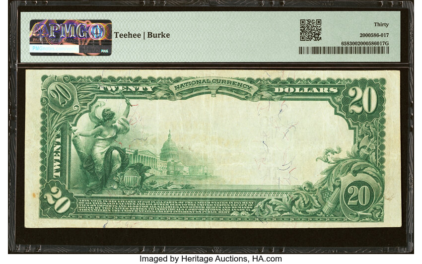 image for: Milford, MA - $20 1902 Plain Back Fr. 658 The Home National Bank Ch. # (N)2275 PMG Very Fine 30....