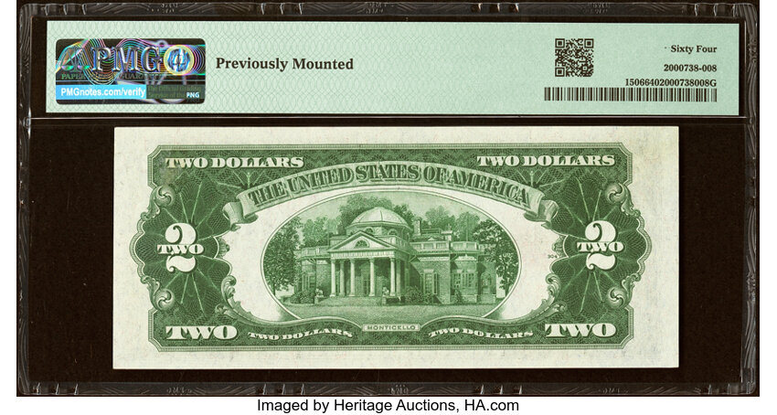 image for: Fr. 1506 $2 1928E Legal Tender Note. PMG Choice Uncirculated 64....