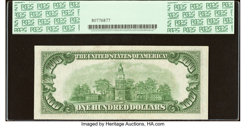 image for: Fr. 2152-C $100 1934 Federal Reserve Note. PCGS Choice About New 55....
