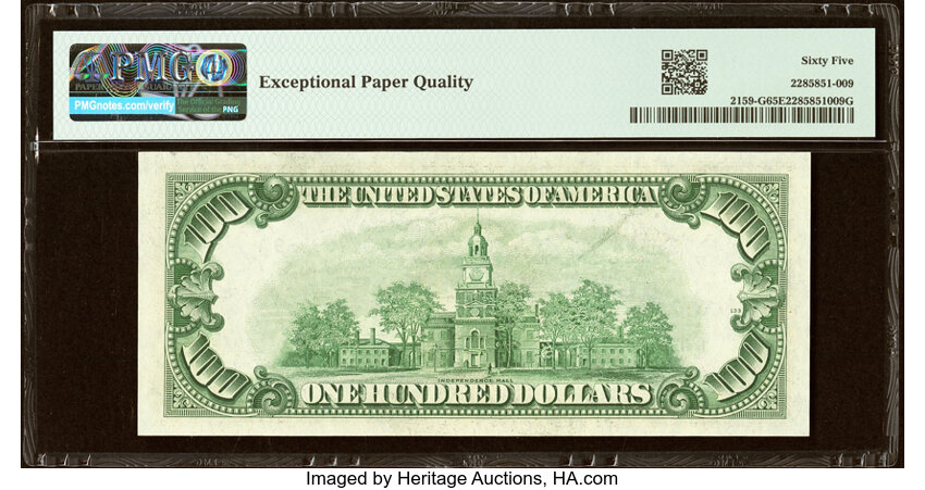 image for: Fr. 2159-G $100 1950B Federal Reserve Note. PMG Gem Uncirculated 65 EPQ....