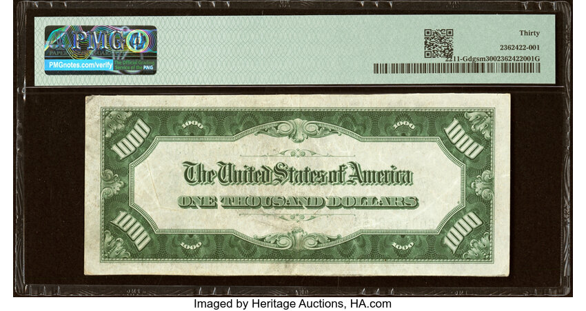 image for: Fr. 2211-G $1,000 1934 Federal Reserve Note. PMG Very Fine 30....