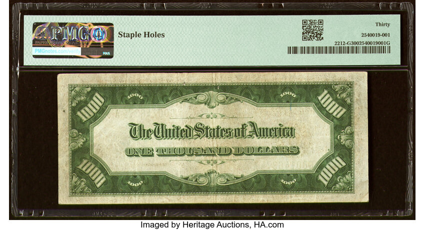 image for: Fr. 2212-G $1,000 1934A Federal Reserve Note. PMG Very Fine 30....
