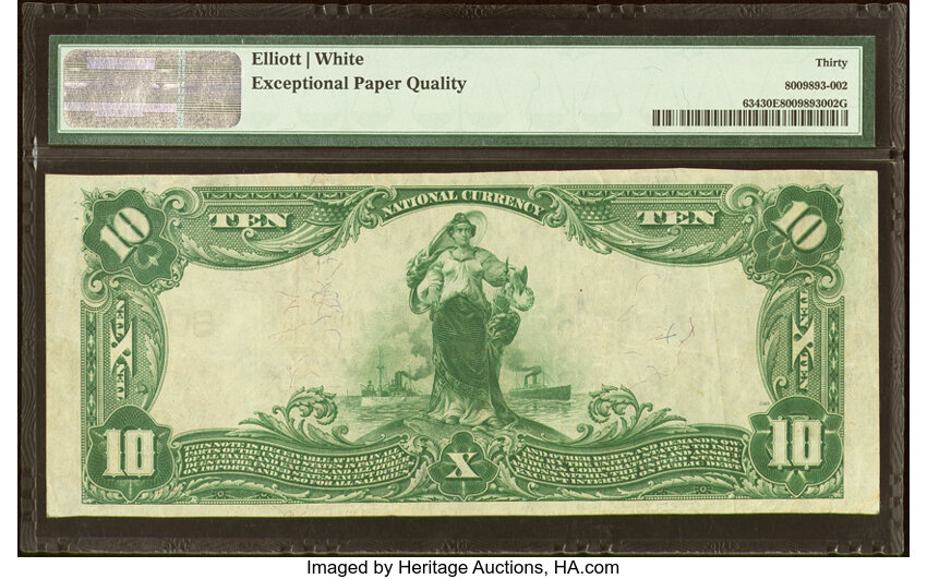 image for: Orange, TX - $10 1902 Plain Back Fr. 634 The Orange National Bank Ch. # 6050 PMG Very Fine 30 EPQ....