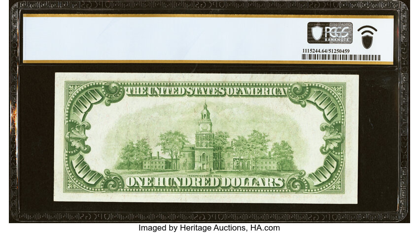 image for: Fr. 2151-B $100 1928A Federal Reserve Note. PCGS Banknote Choice Unc 64 PPQ....