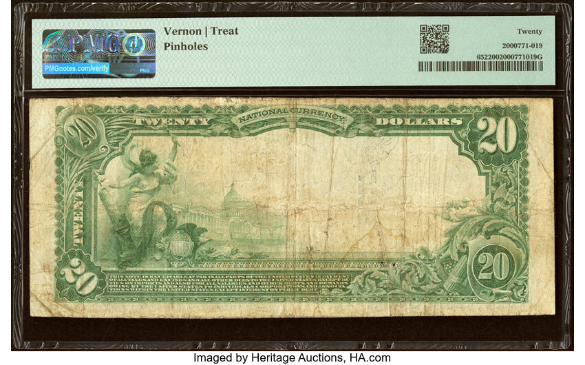 image for: Story City, IA - $20 1902 Plain Back Fr. 652 The First National Bank Ch. # 9017 PMG Very Fine 20....