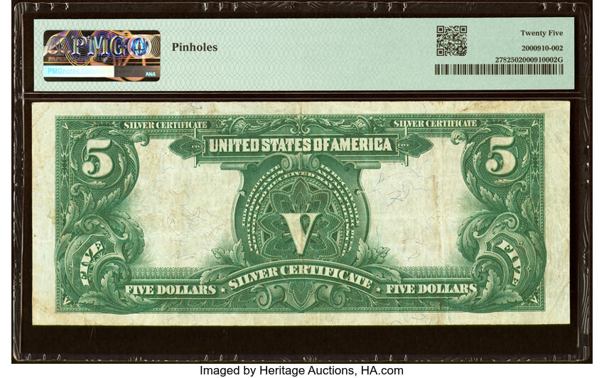 image for: Fr. 278 $5 1899 Silver Certificate PMG Very Fine 25....