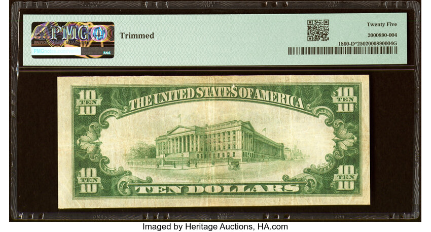 image for: Fr. 1860-D* $10 1929 Federal Reserve Bank Star Note. PMG Very Fine 25....