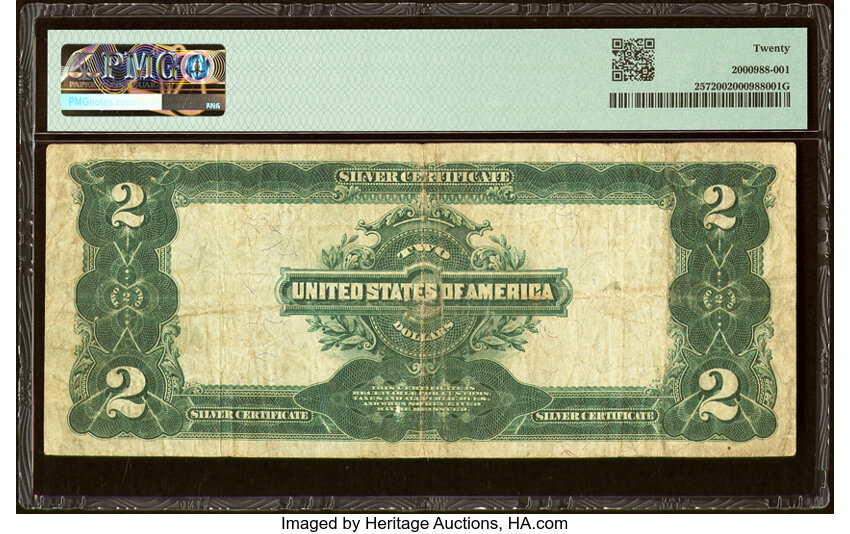 image for: Fr. 257 $2 1899 Silver Certificate PMG Very Fine 20....