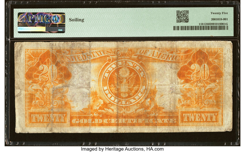 image for: Fr. 1181 $20 1906 Gold Certificate PMG Very Fine 25....