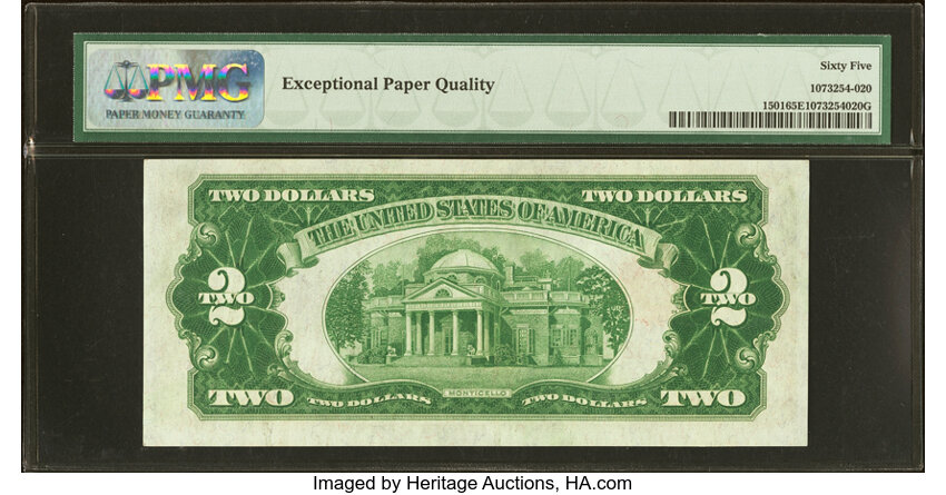 image for: Fr. 1501 $2 1928 Legal Tender Note. PMG Gem Uncirculated 65 EPQ....