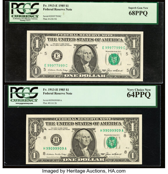 image for: High Grade Pair of Fancy Serial Numbers - One Radar and One Repeater....