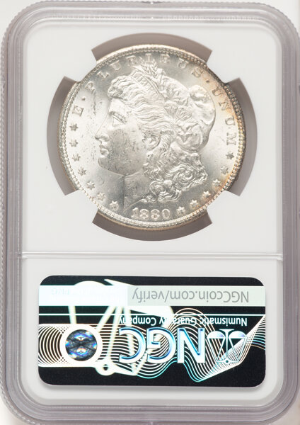 image for: 1880-CC $1 Reverse of 1878 & Clash, VAM 7A, MS63 NGC. A Hit List 40 variety. CDN: $1,300 Whsle. Bid for NGC/PCGS MS63....