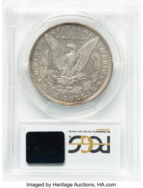 image for: 1891-O $1 Weak E Reverse Clash, VAM-3A1, AU50 PCGS. A Hot 50 variety. PCGS Population: 11 in 50, 35 finer (9/25). CDN: ...