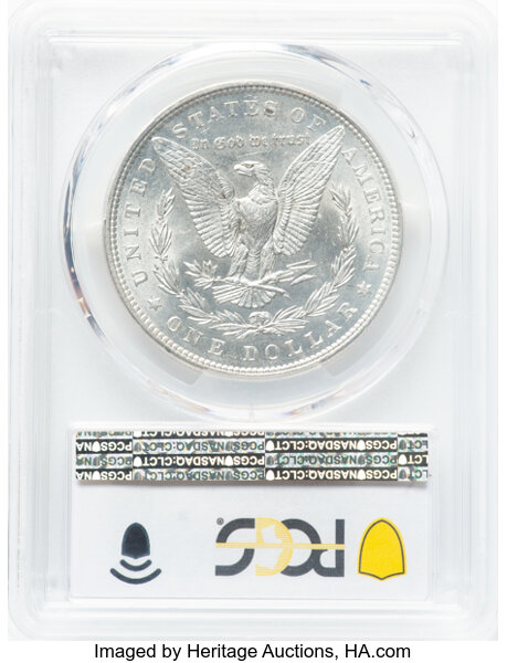 image for: 1886 $1 Doubled Date, VAM-20, MS62 PCGS. A Hot 50 variety. PCGS Population: 7 in 62, 19 finer (9/25). CDN: $820 Whsle. Bid ...