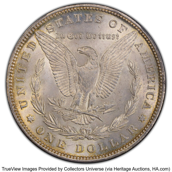 image for: 1880 $1 VAM-10, 8/7 Bit, MS63 PCGS. PCGS Population: (20/25)....