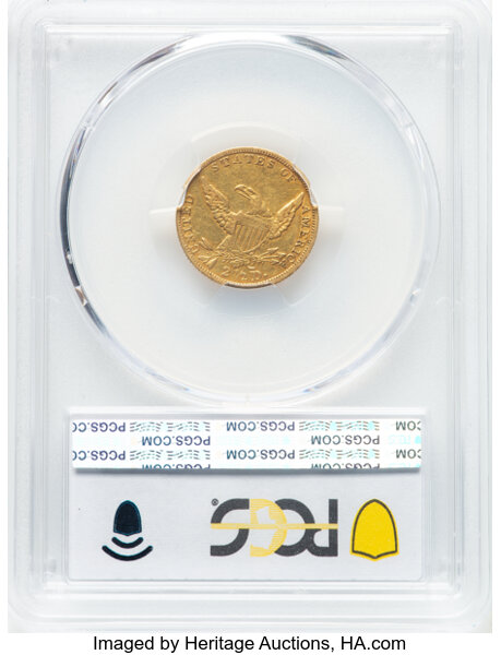 image for: 1836 $2 1/2 Block 8, HM-8, R.2, VF35 PCGS. CDN: $834.94 Whsle. Bid for NGC/PCGS VF35. Mintage 547,986....